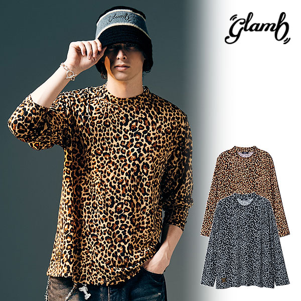 2025 冬 先行予約 11月下旬〜12月上旬入荷予定 glamb グラム Leopard Mock Neck Cutsew Tシャツ 送料無料 キャンセル不可 atftps