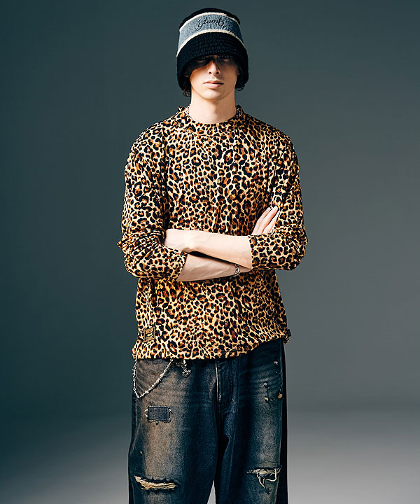 2025 冬 先行予約 11月下旬〜12月上旬入荷予定 glamb グラム Leopard Mock Neck Cutsew Tシャツ 送料無料 キャンセル不可 atftps 2025 冬 先行予約 11月下旬〜12月上旬入荷予定 glamb グラム Leopard