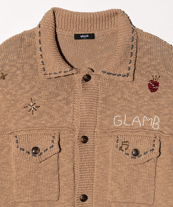 2025 冬 先行予約 12月下旬〜1月上旬入荷予定 glamb グラム Beadswork Knit Jacket ジャケット 送料無料 キャンセル不可 atfjkt_13