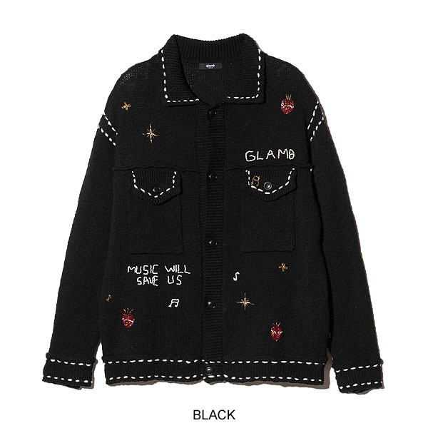 2025 冬 先行予約 12月下旬〜1月上旬入荷予定 glamb グラム Beadswork Knit Jacket ジャケット 送料無料 キャンセル不可 atfjkt_15