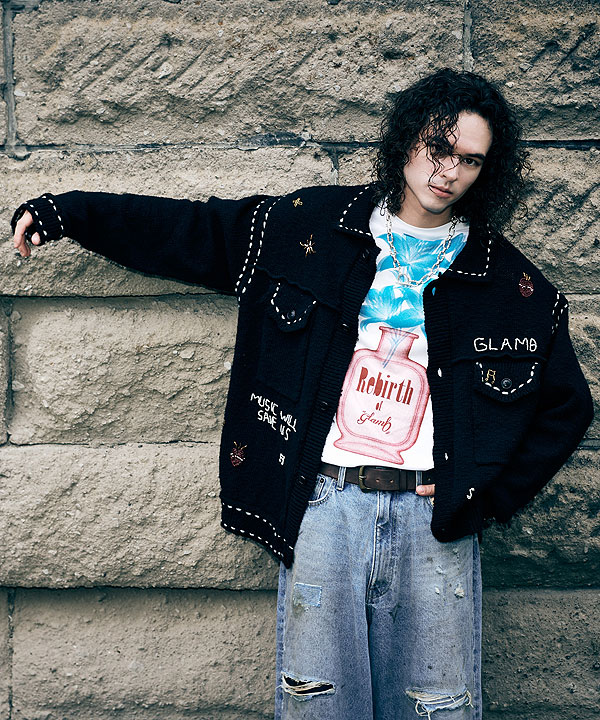 2025 冬 先行予約 12月下旬〜1月上旬入荷予定 glamb グラム Beadswork Knit Jacket ジャケット 送料無料 キャンセル不可 atfjkt_5