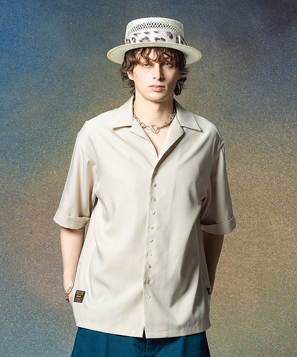 glamb グラム Line Tape Track Shirt スーツファブリックパジャマシャツ atftps_1