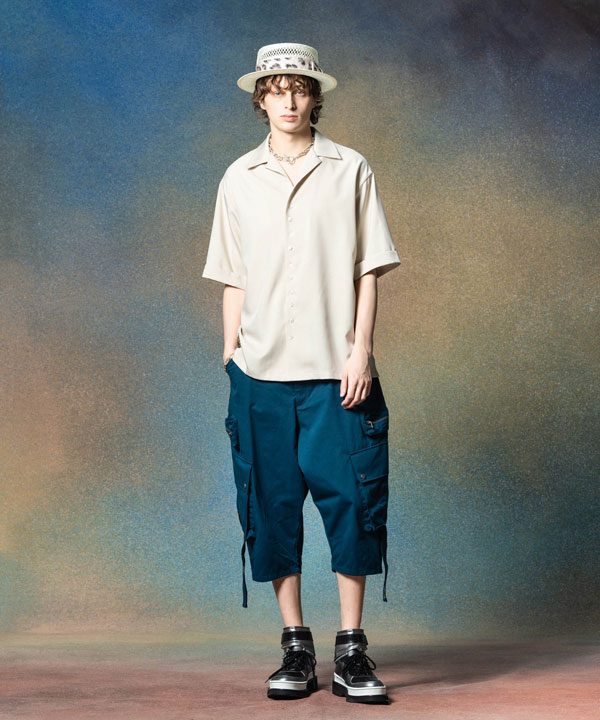 glamb グラム Line Tape Track Shirt スーツファブリックパジャマシャツ atftps_6