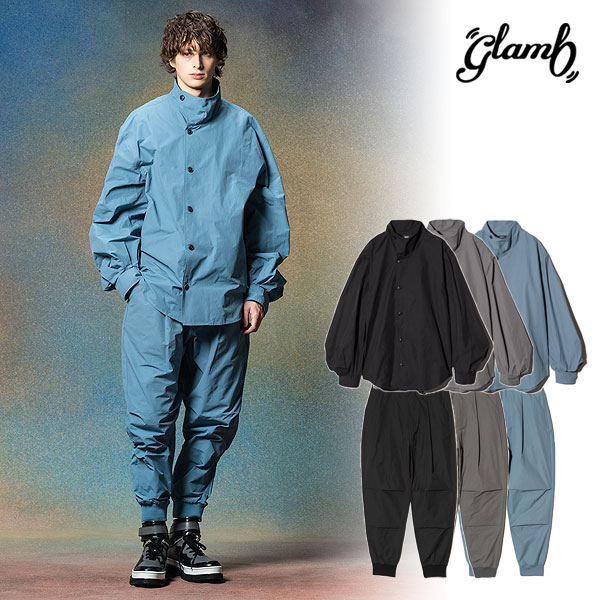 glamb グラム Deformed Stand Collar Shirt Set Up セットアップ 送料無料 atftps カジュアルシャツ