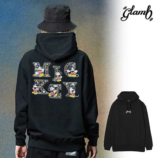 glamb グラム [Mickey Mouse] Logo Hoodie [ミッキーマウス]ロゴフーディ atftps