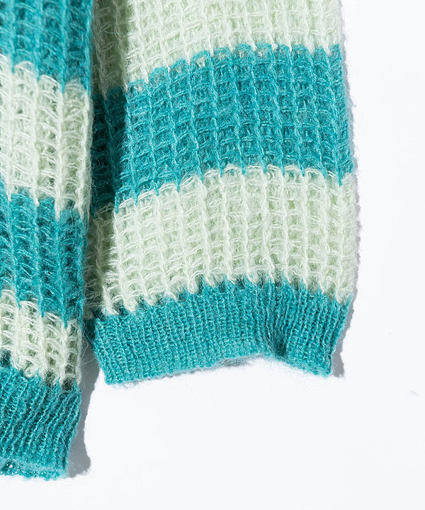 40％OFF SALE セール glamb グラム Mesh Border Knit メッシュボーダーニット ニット 送料無料 atftps