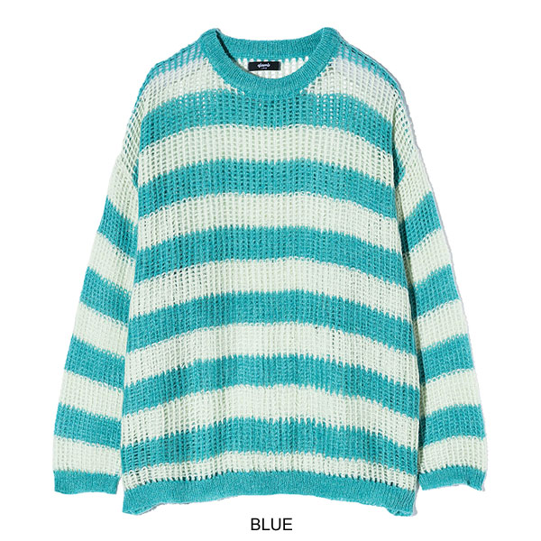 40％OFF SALE セール glamb グラム Mesh Border Knit メッシュボーダーニット ニット 送料無料 atftps