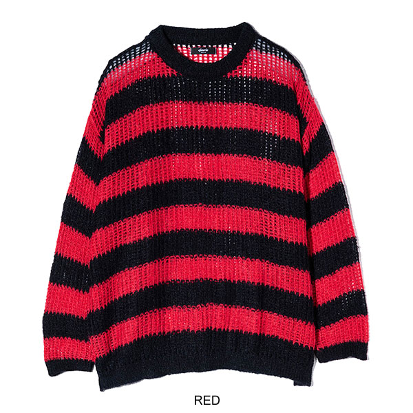40％OFF SALE セール glamb グラム Mesh Border Knit メッシュボーダーニット ニット 送料無料 atftps