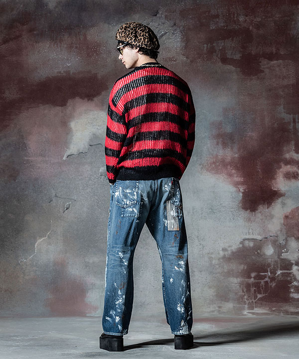 40％OFF SALE セール glamb グラム Mesh Border Knit メッシュボーダーニット ニット 送料無料 atftps
