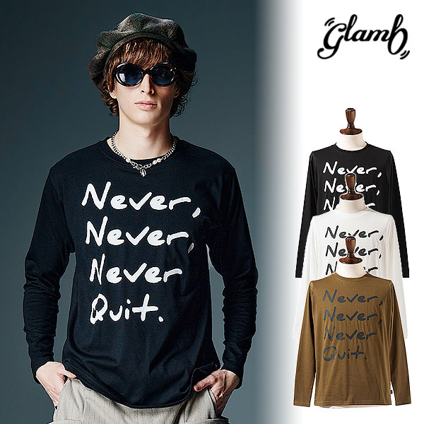 2026 秋 先行予約 8月下旬〜9月上旬入荷予定 glamb グラム Never Quit Cutsew Tシャツ 送料無料 キャンセル不可 atftps