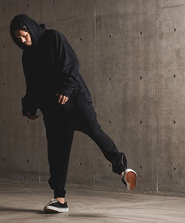 GLIMCLAP グリムクラップ Wool mixed-fabric hooded sweatshirtの通販