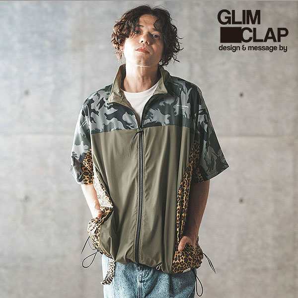 2024 春夏 3rd 先行予約 6月上旬〜中旬入荷予定 GLIMCLAP グリムクラップ Pattern on pattern design short-sleeve track jacket atfjktの通販は