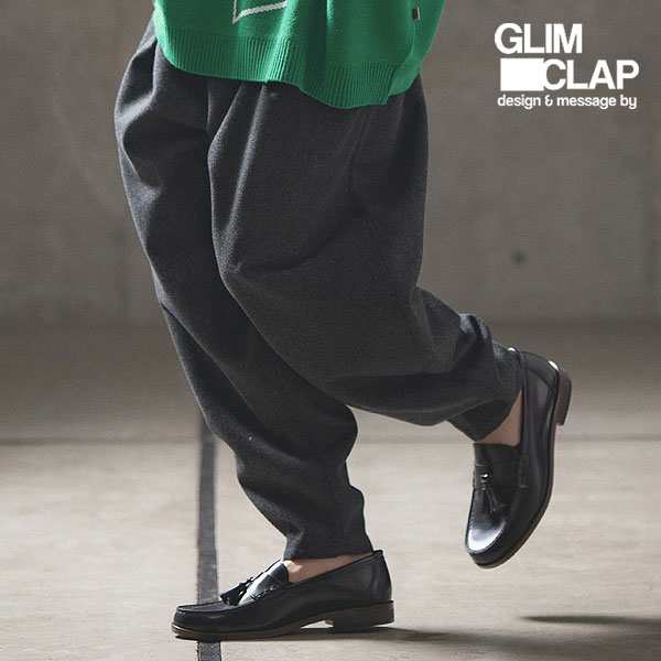 2024 秋冬 1st 先行予約 9月中旬〜下旬入荷予定 GLIMCLAP グリムクラップ Brushed fabric balloon silhouette pants メンズ atfpts