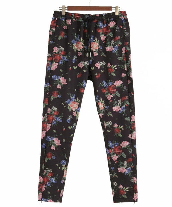 2024 秋冬 1st 先行予約 8月中旬〜下旬入荷予定 GLIMCLAP グリムクラップ Tight fit track pants -revival botanical pattern- メンズ