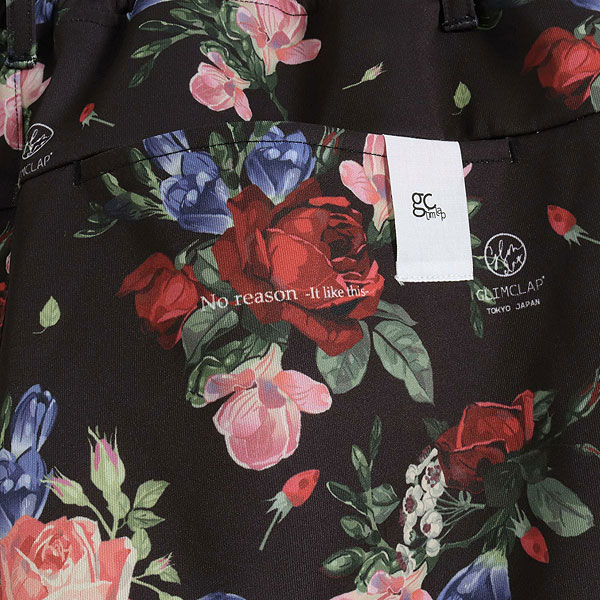 2024 秋冬 1st 先行予約 8月中旬〜下旬入荷予定 GLIMCLAP グリムクラップ Tight fit track pants -revival botanical pattern- メンズ