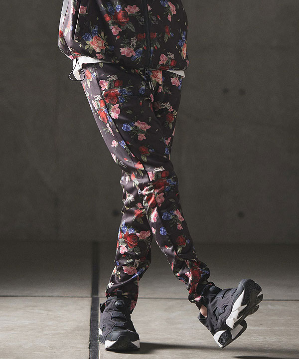 2024 秋冬 1st 先行予約 8月中旬〜下旬入荷予定 GLIMCLAP グリムクラップ Tight fit track pants -revival botanical pattern- メンズ