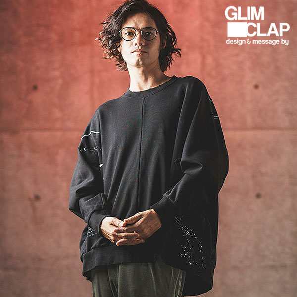 2024 秋冬 2nd 先行予約 10月下旬〜11月上旬入荷予定 GLIMCLAP Used processing oversized sweatshirt atftps