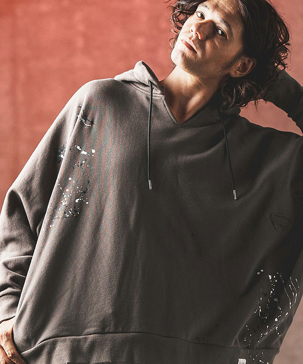 2024 秋冬 2nd 先行予約 10月下旬〜11月上旬入荷予定 GLIMCLAP Used processing oversized sweatshirt atftps 2024 秋冬 2nd 先行予約 10月下旬〜11月上旬入荷予定 GLIMCLAP Used