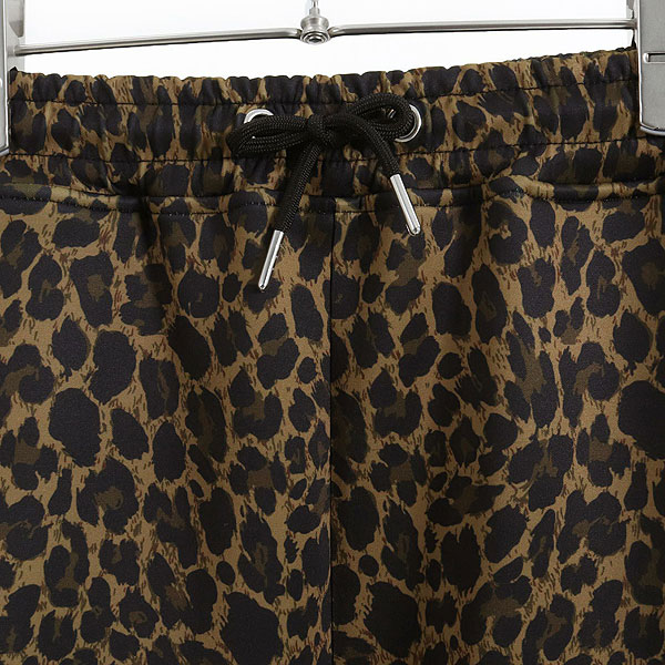 2024 秋冬 2nd 先行予約 10月上旬〜中旬入荷予定 GLIMCLAP Tight fit track pants -leopard × hand writing pattern-