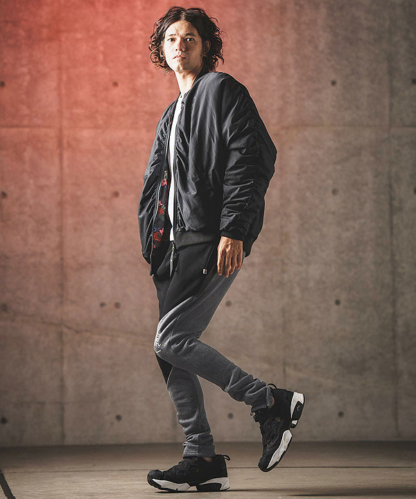 GLIMCLAP Back shaggy double knit color scheme design tight fit pants_11