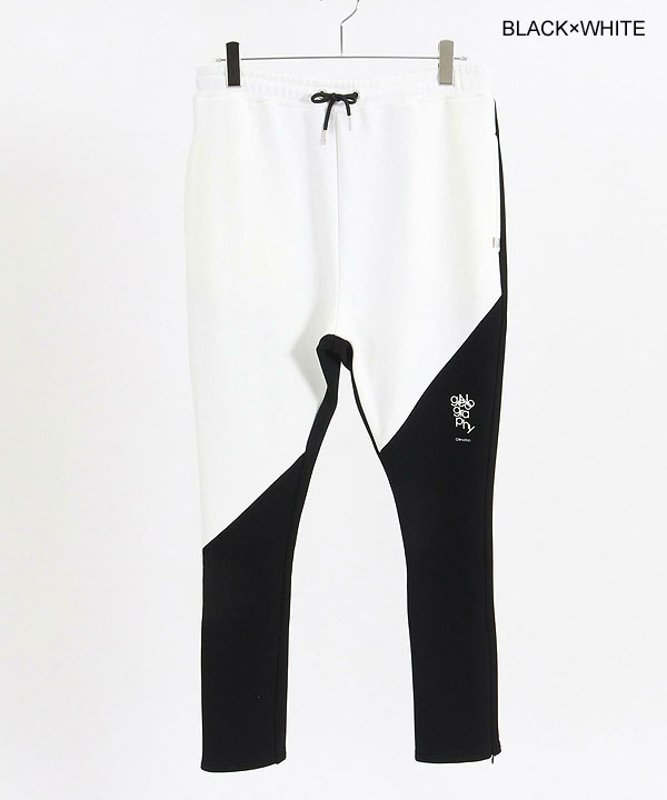 GLIMCLAP Back shaggy double knit color scheme design tight fit pants_16