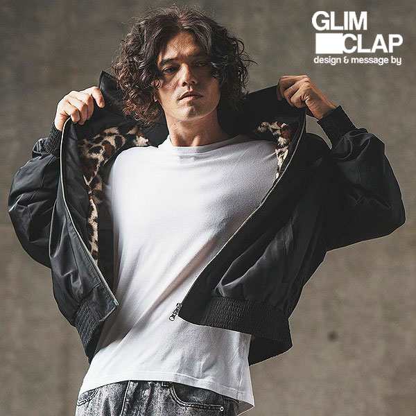 2024 秋冬 2nd 先行予約 10月中旬〜下旬入荷予定 GLIMCLAP Ripstop nylon × shaggy leopard zip up jacket atfjkt