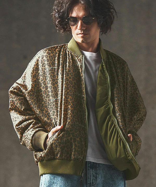 2024 秋冬 2nd 先行予約 10月中旬〜下旬入荷予定 GLIMCLAP Reversible flight jacket -original patterned lining-