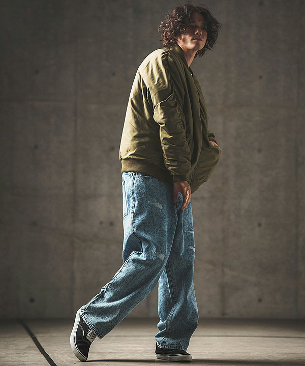 2024 秋冬 2nd 先行予約 10月中旬〜下旬入荷予定 GLIMCLAP Reversible flight jacket -original patterned lining-