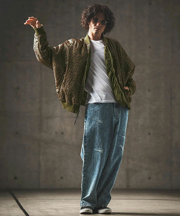 2024 秋冬 2nd 先行予約 10月中旬〜下旬入荷予定 GLIMCLAP Reversible flight jacket -original patterned lining-