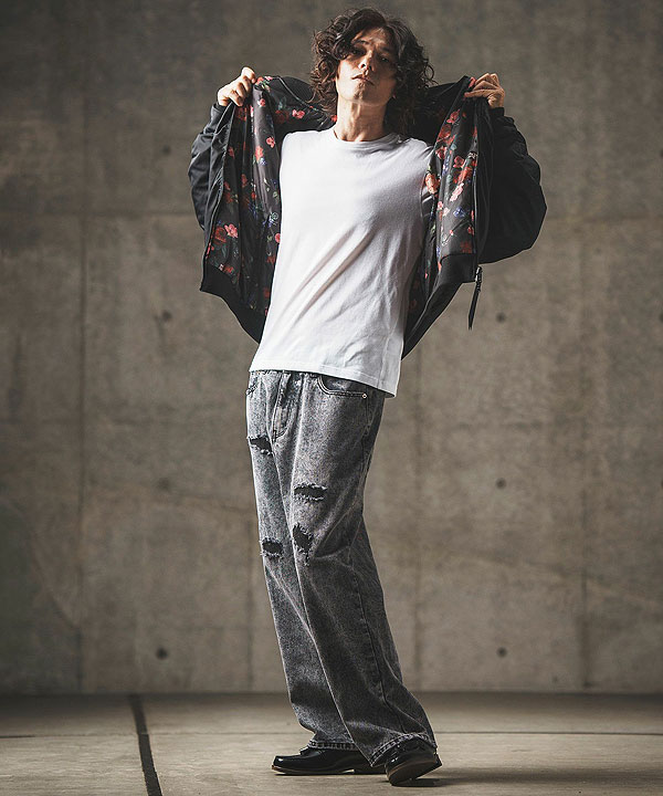 2024 秋冬 2nd 先行予約 10月中旬〜下旬入荷予定 GLIMCLAP Reversible flight jacket -original patterned lining-