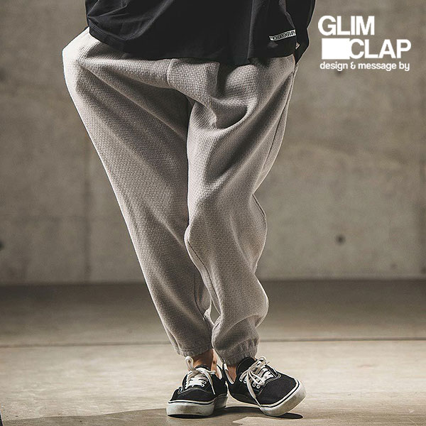 ジョガーパンツ GLIMCLAP Checkered pattern jacquard fabric balloon silhouette Jogger pants