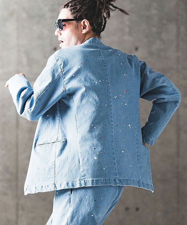 30％OFF SALE セール GLIMCLAP グリムクラップ Painting used processing minimal detail denim jacket atfjktの通販は