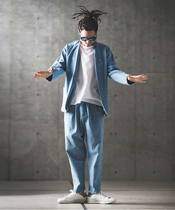 30％OFF SALE セール GLIMCLAP グリムクラップ Painting used processing minimal detail denim jacket atfjktの通販は