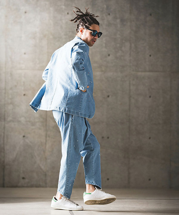 30％OFF SALE セール GLIMCLAP グリムクラップ Painting used processing minimal detail denim jacket atfjktの通販は