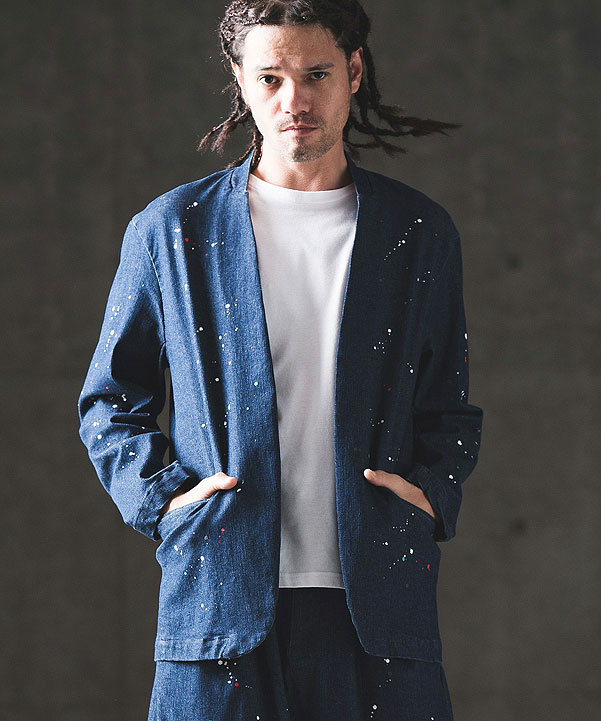 30％OFF SALE セール GLIMCLAP グリムクラップ Painting used processing minimal detail denim jacket atfjktの通販は