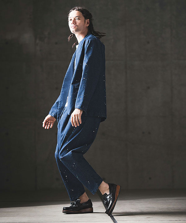 30％OFF SALE セール GLIMCLAP グリムクラップ Painting used processing minimal detail denim jacket atfjktの通販は