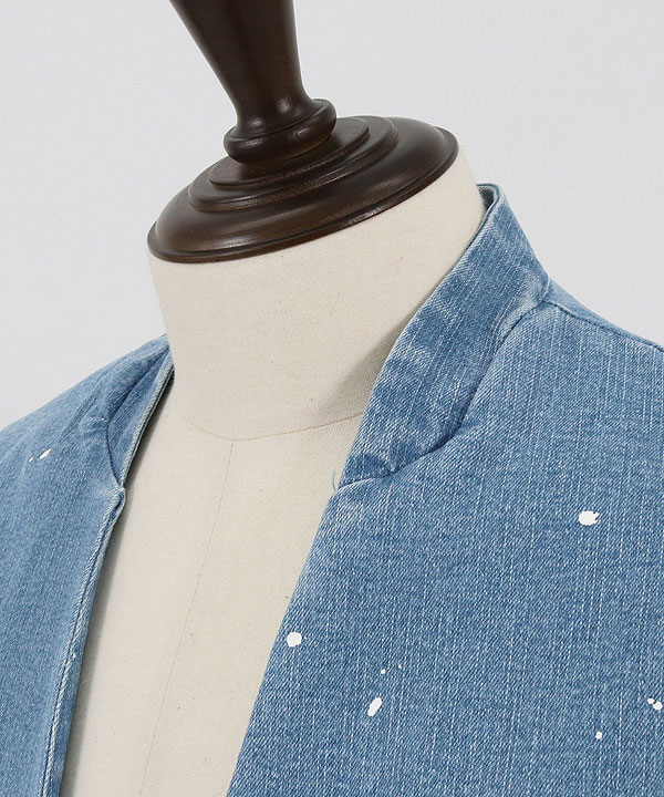 30％OFF SALE セール GLIMCLAP グリムクラップ Painting used processing minimal detail denim jacket atfjktの通販は