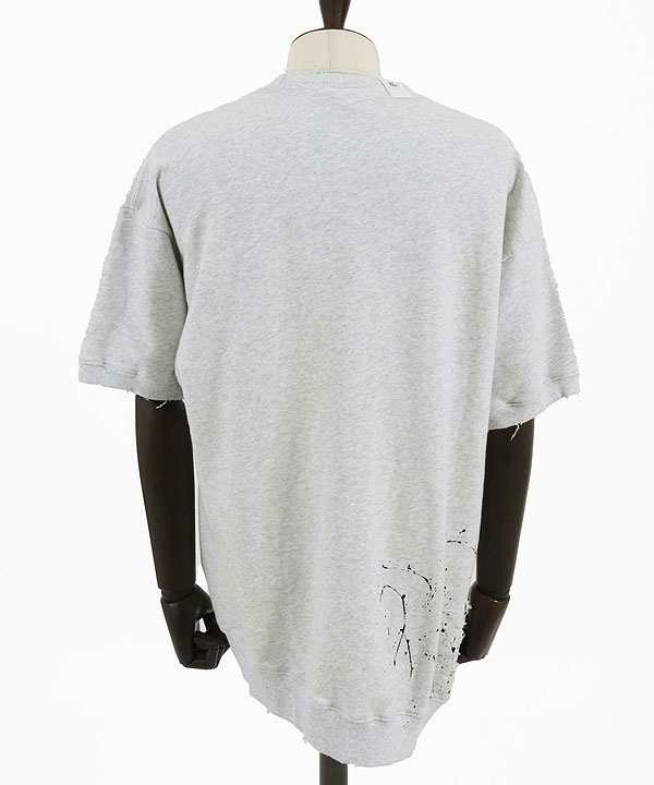 2024 春夏 2nd 先行予約 6月上旬〜中旬入荷予定 GLIMCLAP グリムクラップ Distressed short-sleeve sweatshirt メンズ スウェット 送料無