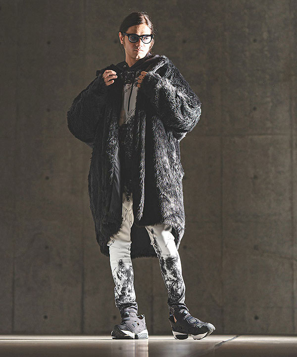 2024 秋冬 3rd 先行予約 12月上旬〜中旬入荷予定 GLIMCLAP グリムクラップ Tight fit track pants -graphic original pattern- atfpts