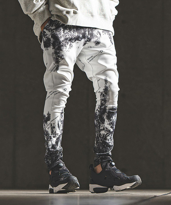 2024 秋冬 3rd 先行予約 12月上旬〜中旬入荷予定 GLIMCLAP グリムクラップ Tight fit track pants -graphic original pattern- atfpts