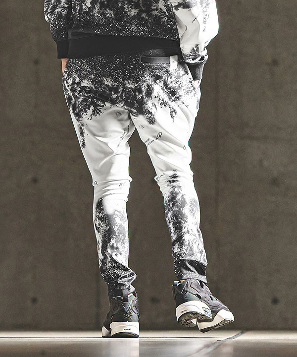 2024 秋冬 3rd 先行予約 12月上旬〜中旬入荷予定 GLIMCLAP グリムクラップ Tight fit track pants -graphic original pattern- atfpts