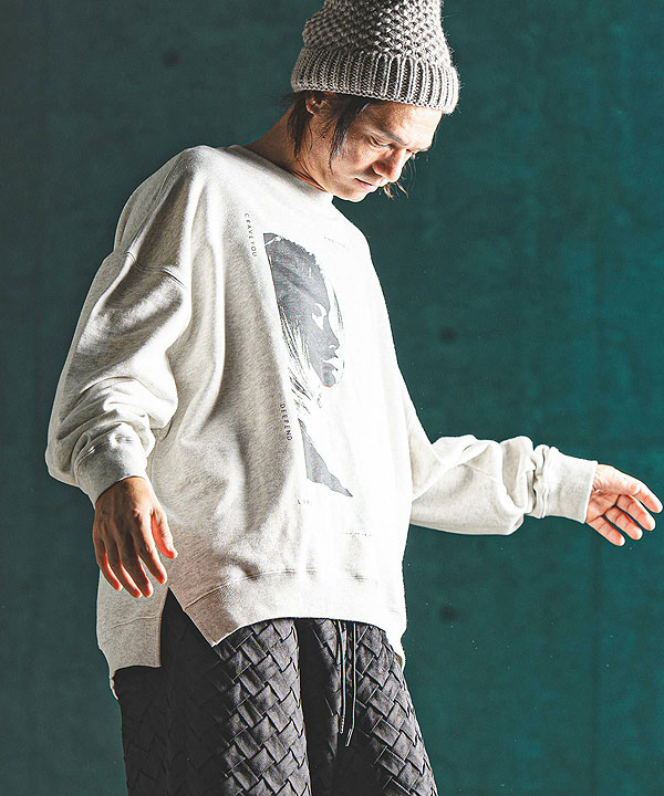 2024 秋冬 3rd 先行予約 11月上旬〜中旬入荷予定 GLIMCLAP グリムクラップ Printed oversized sweatshirt -Girl & Ambience-