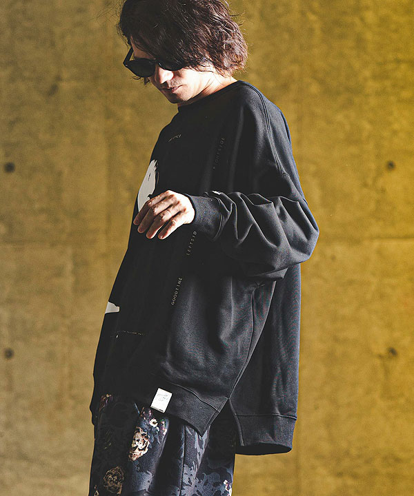 2024 秋冬 3rd 先行予約 11月上旬〜中旬入荷予定 GLIMCLAP グリムクラップ Printed oversized sweatshirt -Girl & Ambience-