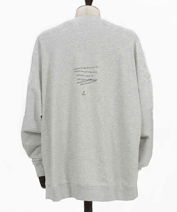 2024 秋冬 3rd 先行予約 11月上旬〜中旬入荷予定 GLIMCLAP グリムクラップ Printed oversized sweatshirt -Handwriting Art-