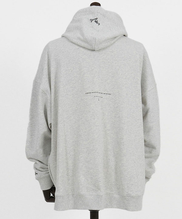 2024 秋冬 3rd 先行予約 11月上旬〜中旬入荷予定 GLIMCLAP グリムクラップ Printed oversized sweathoodie -NEED IN ME logo-