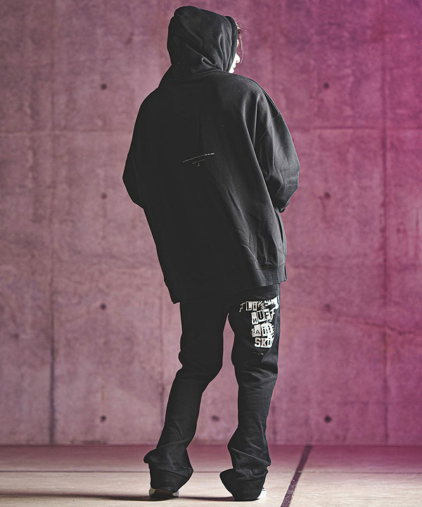 2024 秋冬 3rd 先行予約 11月上旬〜中旬入荷予定 GLIMCLAP グリムクラップ Printed oversized sweathoodie -NEED IN ME logo-