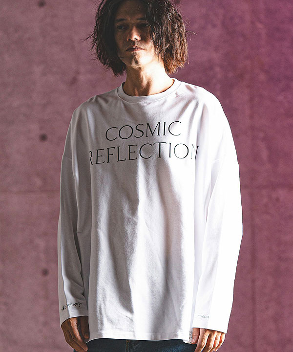 2024 秋冬 3rd 先行予約 11月上旬〜中旬入荷予定 GLIMCLAP グリムクラップ Printed oversized cut sew -Mini-pile fabric lining- atftps