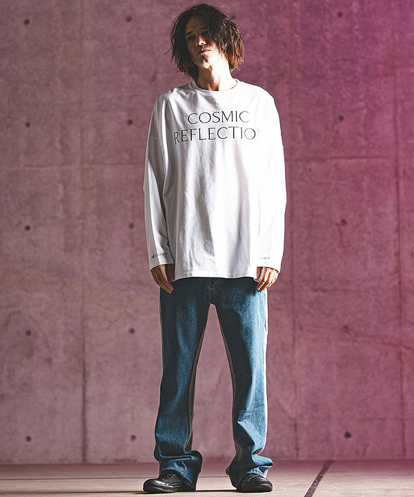 2024 秋冬 3rd 先行予約 11月上旬〜中旬入荷予定 GLIMCLAP グリムクラップ Printed oversized cut sew -Mini-pile fabric lining- atftps