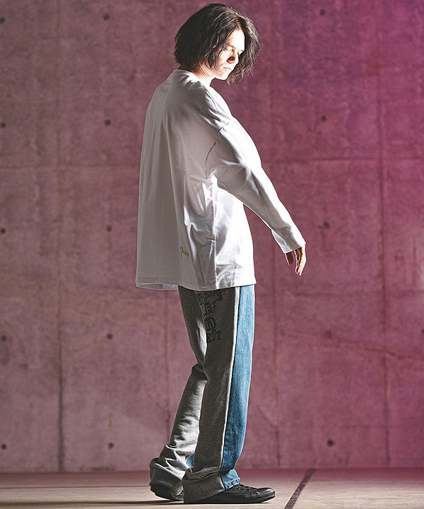 2024 秋冬 3rd 先行予約 11月上旬〜中旬入荷予定 GLIMCLAP グリムクラップ Printed oversized cut sew -Mini-pile fabric lining- atftps