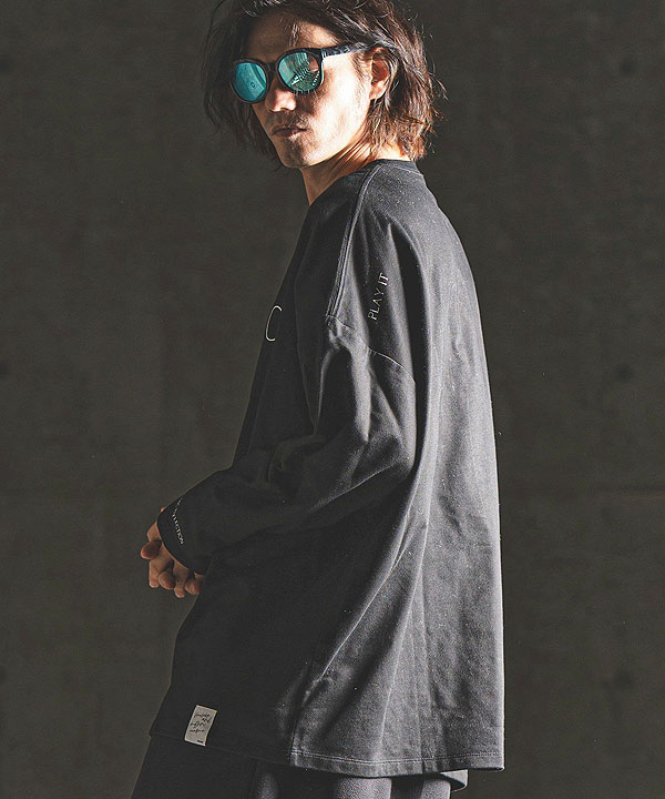2024 秋冬 3rd 先行予約 11月上旬〜中旬入荷予定 GLIMCLAP グリムクラップ Printed oversized cut sew -Mini-pile fabric lining- atftps